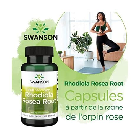 Swanson Rhodiola Rosea Root Extrait De Racine De Rose Mg