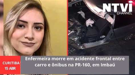 Enfermeira morre em acidente frontal entre carro e ônibus na PR 160 em