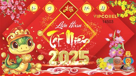 Backdrop Chúc mừng năm mới 2025 vector corel 192 Download file corel