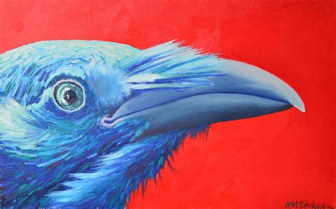 Raven Portrait Painting By Ana Maria Edulescu Fine Art America