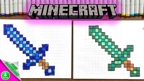 How To Draw A Minecraft Sword