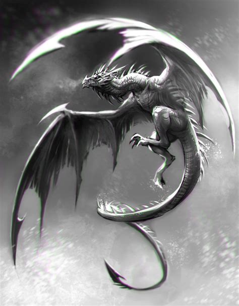 BW Wyvern Speed Painting By Kawiku On DeviantART Dessin De Dragon