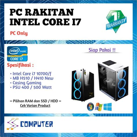 Jual Komputer Pc Gaming Rakitan Core I F Office Server