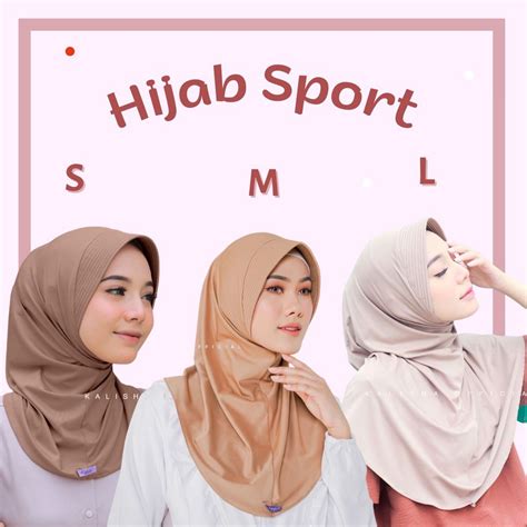 Jual Kalisha Kerudung Sporty Bergo Hamidah Jilbab Sport Jilbab Instan