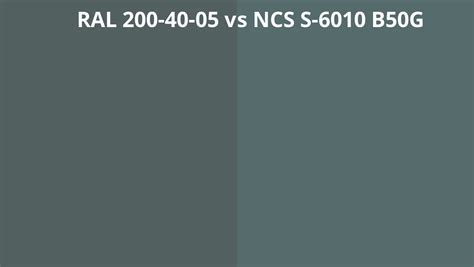 Ral 200 40 05 Vs Ncs S 6010 B50g Ral Colour Chart Uk