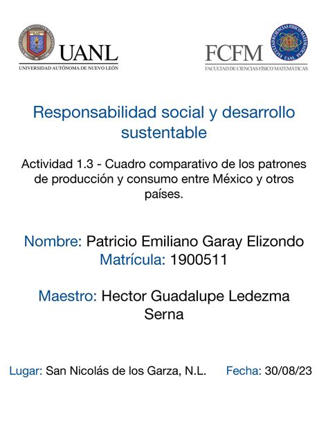 Responsabilidad Social Y Desarrollo Sustentable 1 3 Responsabilidad