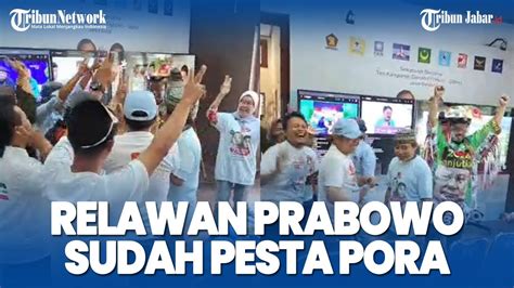 RELAWAN Prabowo Gibran Di Bandung Sudah Pesta Pora Quick Count Pilpres