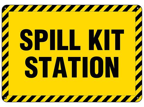 "Spill Kit Station" Sign - Plastic S-25344P - Uline