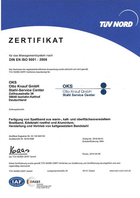 PDF für das Managementsystem nach DIN EN ISO 9001 für das