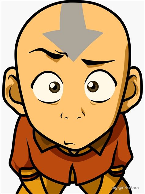 "Aang Confused" Sticker for Sale by my-girl-katara | Redbubble