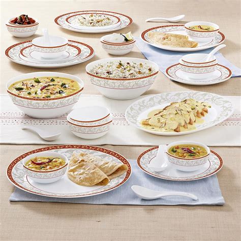 Larah By Borosil Ragina Kohinoor Series Opalware Dinner Set Pcs