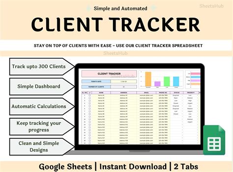 Excel Client Tracker Small Business Template CRM Dashboard Google