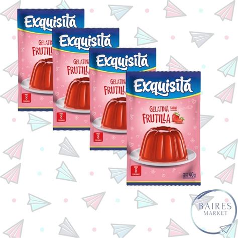 Gelatina Sabor Frutilla Exquisita