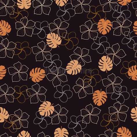 Modern Fashionable Vector Floral Seamless Pattern Design Of Abstract