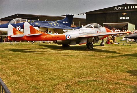 Sea Vampire Dh Sea Vampire T22 Xa129 Seen At Yeovilton Stuart