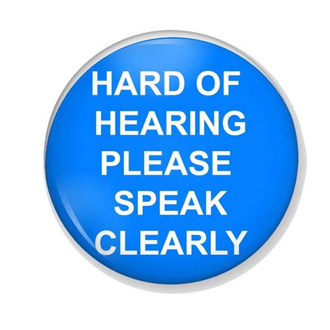 Hard Of Hearing Please Speak Clearly Blue Badge 25 Mm To 77 Mm Etsy