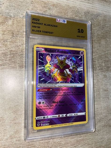 Silver Tempest Pokémon Graded Card Radiant Alakazam 059 195 UCG