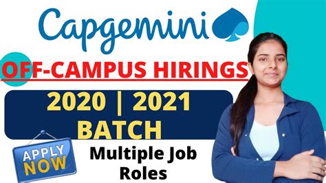 Capgemini Off Campus Drive Core It Job Batch