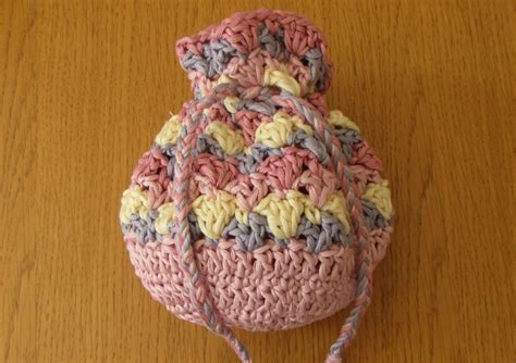 VERY EASY Crochet Drawstring Bag Tutorial Crochet Purse For Beginners