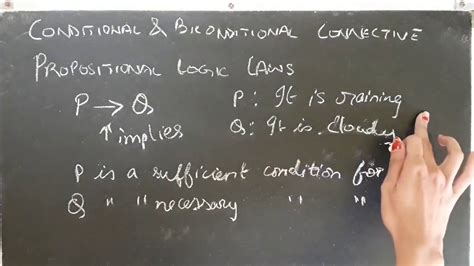 The Conditional And Biconditional Connective And Propositional Logic Laws Youtube