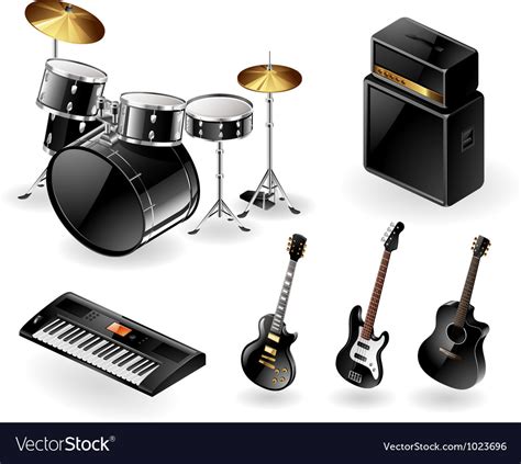 Modern musical instruments Royalty Free Vector Image