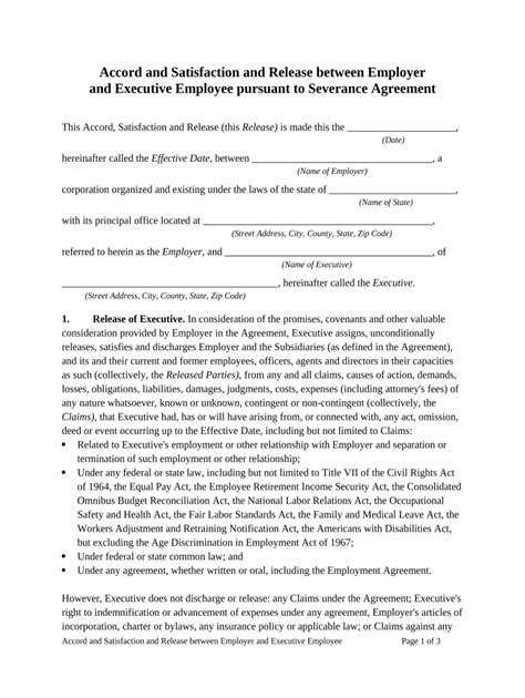 Employee Severance Agreement Complete With Ease Airslate Signnow