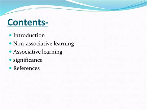 Non Associative And Associative Learning Ppt