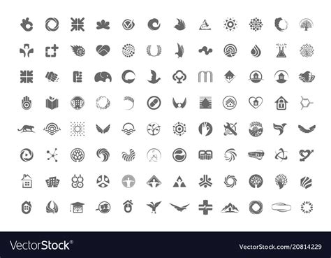 A Huge Collection Of Trendy Unusual Symbols Vector Image