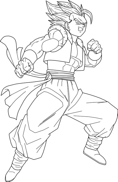 Dragon Ball Z Gogeta Coloring Pages At Tarchaseblog Blog