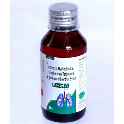 Ambroxol Hydrochloride Guaiphenesin Terbutaline Sulphate Menthol Syrup