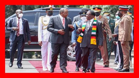 Zimbabwe President Emmerson Mnangagwa Motorcade Departs From State House In Nairobi Youtube