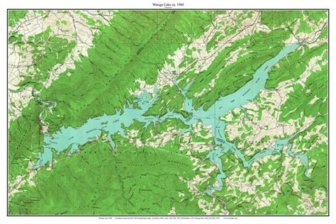 Watuga Lake 1960 Old Map Topo Custom Composite Usgs Reprint Tennessee