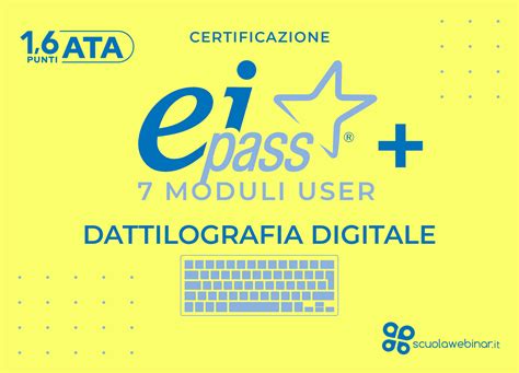 Dattilografia Digitale Certificazione Eipass 7 Moduli Scuolawebinar