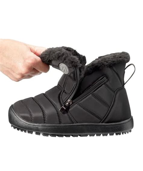 Womens Dual Zipper Extra Wide Winter Boots June Adaptive