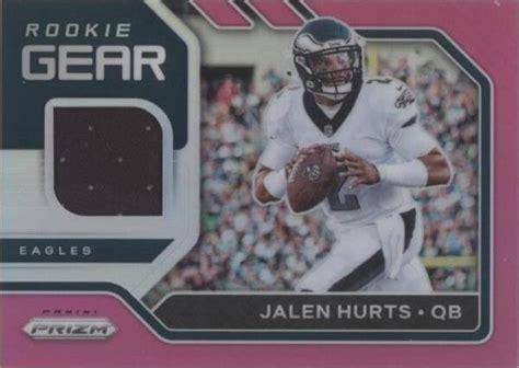 Panini Prizm Rookie Gear Pink Prizm Jalen Hurts Mem Rc