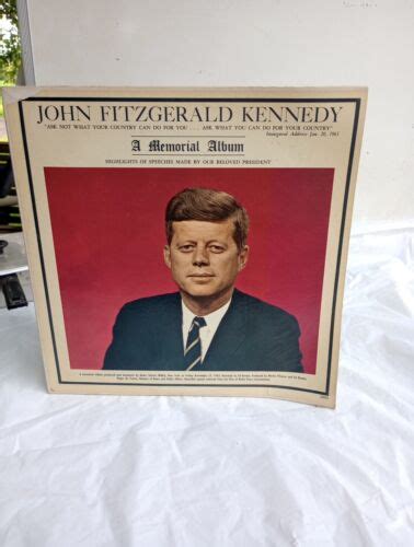 Vintage Jfk Lp John Fitzgerald Kennedy A Memorial Album Ebay