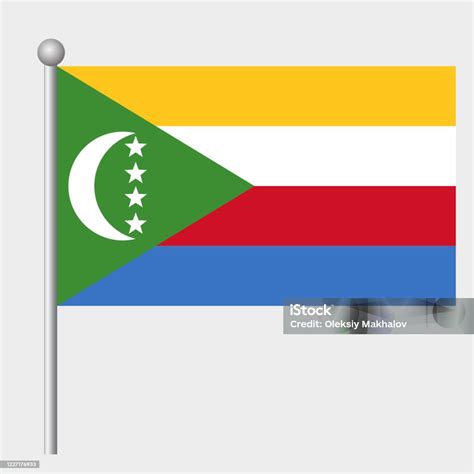 Vetores De União Do Modelo De Vetor De Bandeira Comores Cópia Realista De Fundo E Mais Imagens