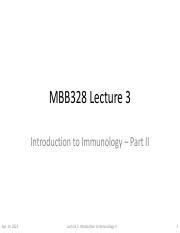 Lecture Adaptive Immunity Pdf Mbb Lecture Introduction To