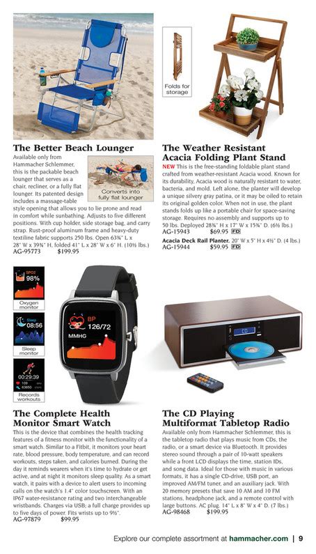 Hammacher Schlemmer Mid Spring Supplement Page