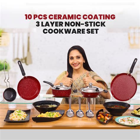 Hot Deals Store : Buy Mega Ceramic Coating Nonstick Cookware Set ...