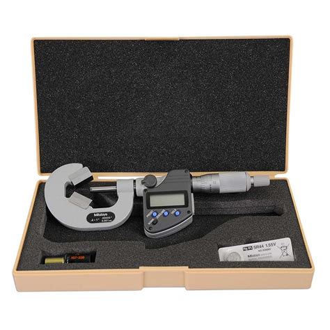 Series V Anvil Digimatic Flute Micrometer With Range