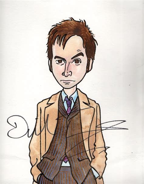 Art For Hearts Auction David Tennant Signed Caricature