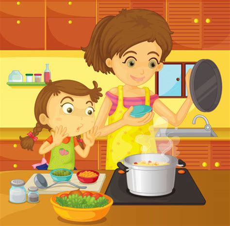 Mom Cooking Soup Illustrations Illustrations Royalty Free Vector Graphics And Clip Art Istock