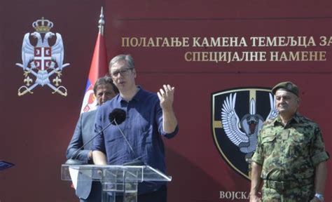 VuČiĆ Na Polaganju Kamena Temeljca Za Izgradnju Novog Objekta Za