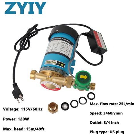 Zyiy 120w Water Pressure Booster Pump Pressure Pump Water For Home Pool Blue Us Ebay