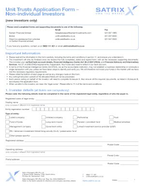 Fillable Online Jinjainteractive Co Unit Trusts Application Form Non