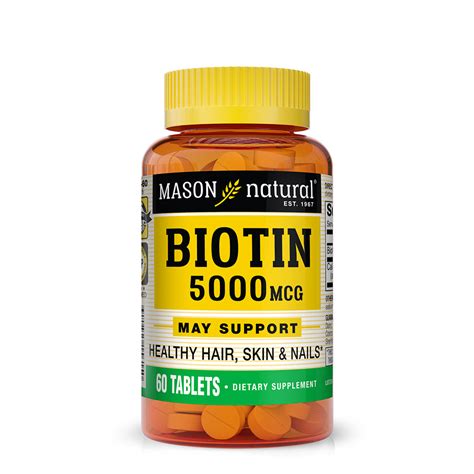 Biotin 5,000 mcg - Mason Vitamins