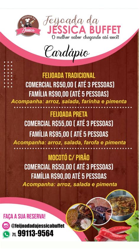 Menu Em Feijoada Da Jessica Buffet Restaurante Salvador