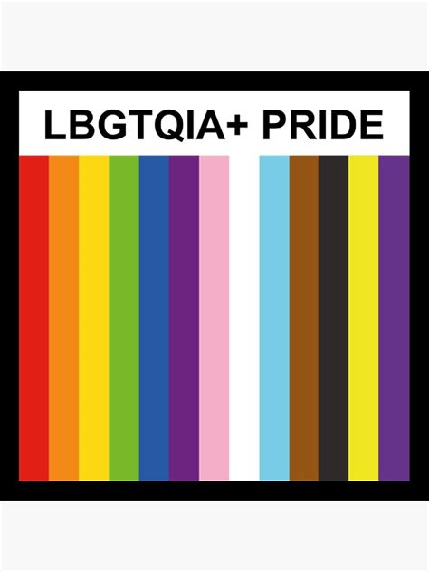 Pride Month Lbgtqia Intersex Inclusive Progress Rainbow Flag Poster