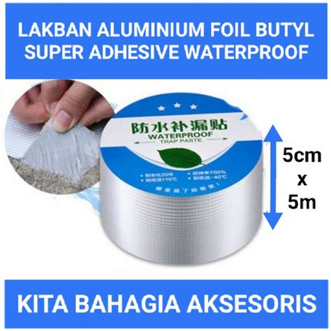 Jual Lakban Aluminium Foil Karet Butyl Cmx M Lakban Aluminium Cm X